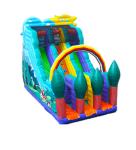 Forest Theme Giant Inflatable Slip And Slide For Rentals