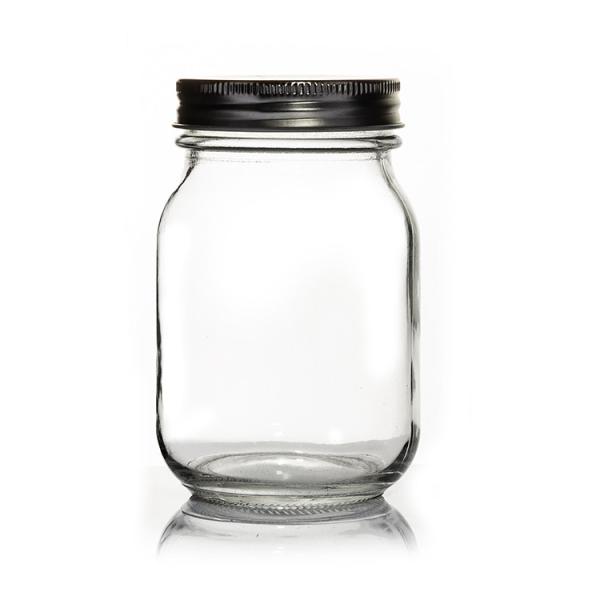 Wholesale Jar Food Storage Canister Transparent Borosilicate Glass With Metal