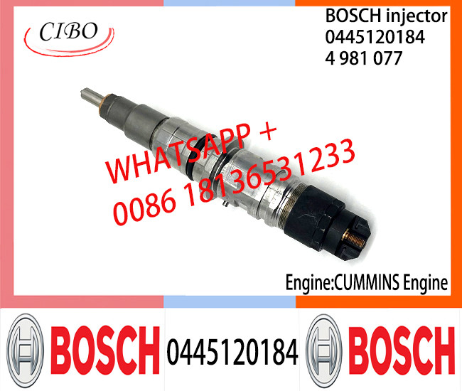 BOSCH 0445120184 4981077 Neutral Fuel Injector Assembly 0445120184 4981077 For CUMMINS