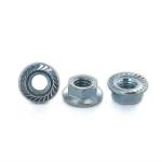 Size M3-M16 Stainless Steel Lock Nuts , Grade 4.0 Zinc Plated Serrated Flange