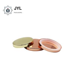 Wholesale Dustproof RoHs Flat Metal Candle Lids , Rustproof Rose Gold Candle Jar Lids from china suppliers