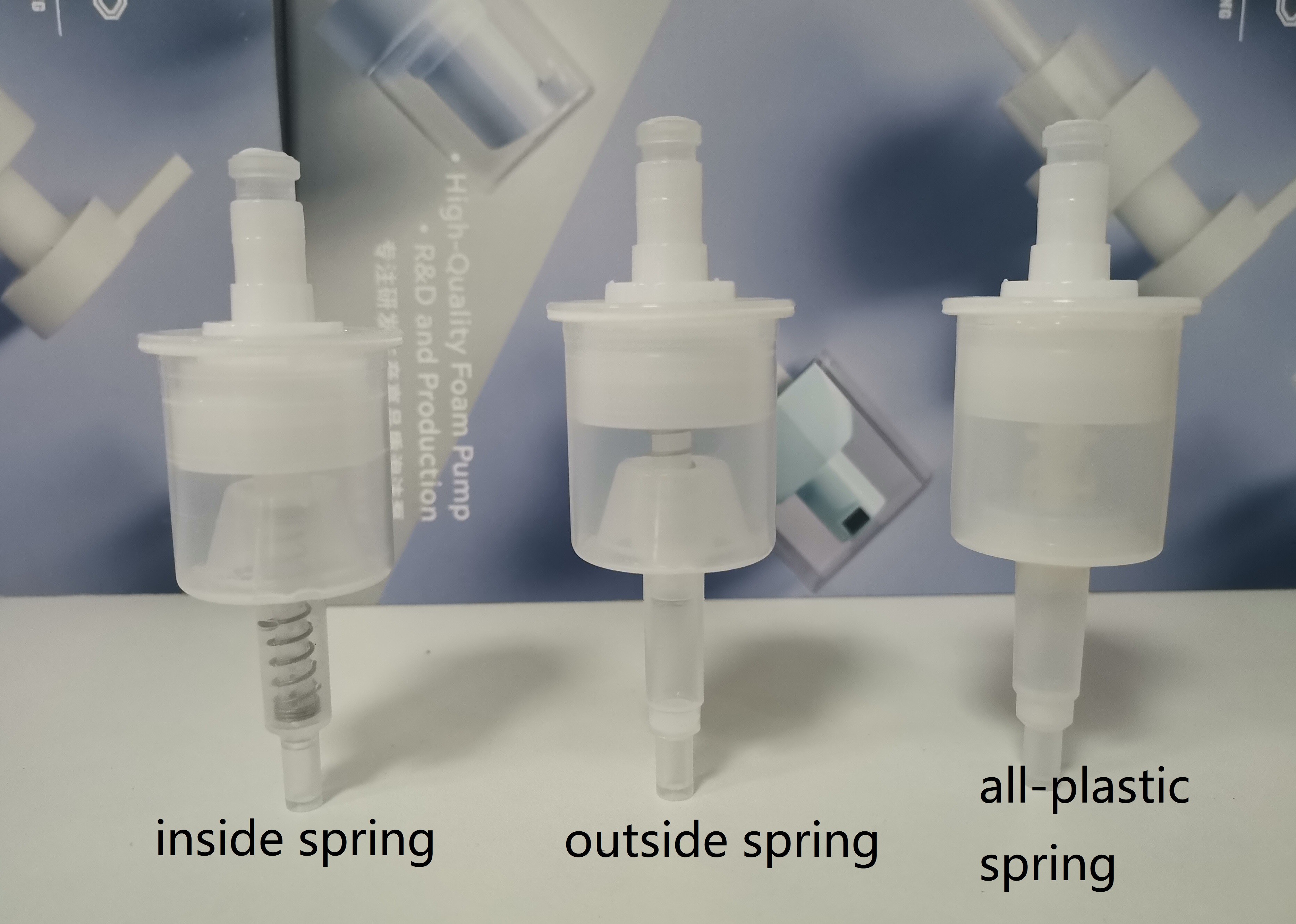 PP Screw On Lotion Pump With External Spring Technology 0.8-1.5cc Discharge Rate