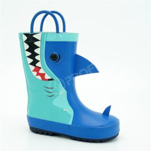 Wholesale OEM Wear Resistant 3D Shark Printed Rain Boots Waterproof from china suppliers
