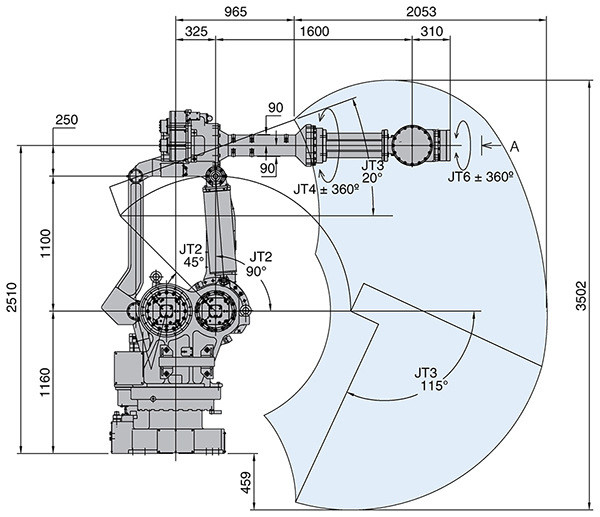 Kawasaki MX350L Industrial Robot Arm 6 Axis Handling Robotic Arm