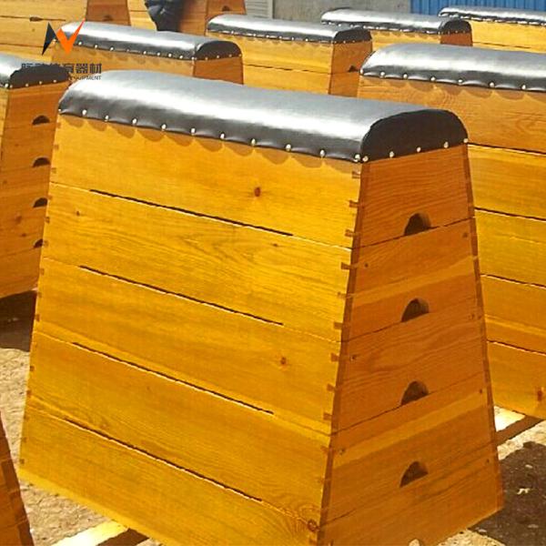 Waterproof Solid Wood Gymnastic Vaulting Horse Equipment for 5 Sections Vauting