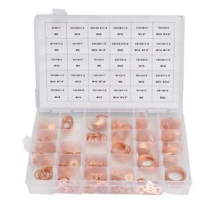 Wholesale 568pcs 30 Sizes Metric Copper Flat Ring Washer Gaskets Assortment Set Kit IMPA813080 from china suppliers