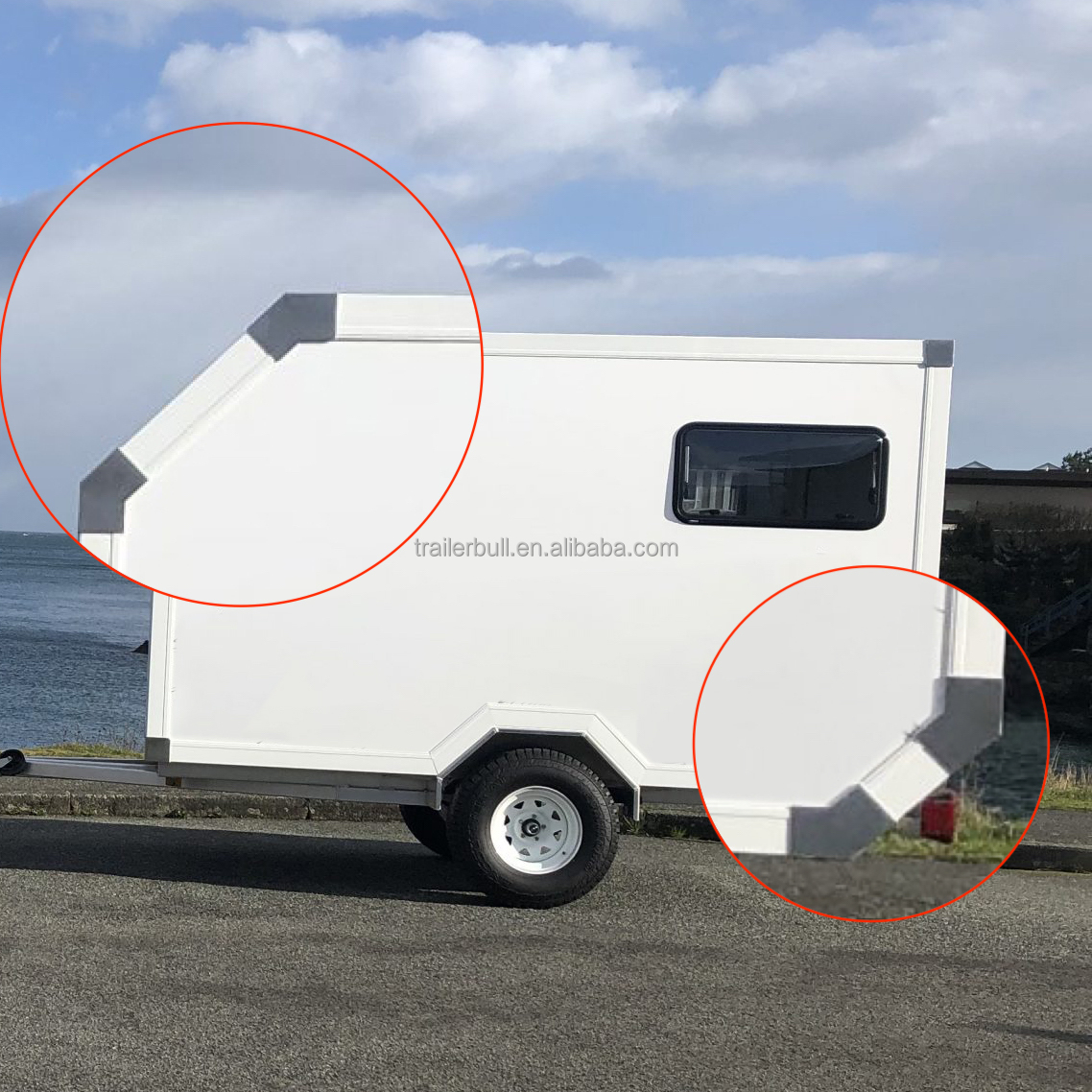 Rivert and Adhesive Installation SS304 Corner Cover for Expedition Truck RV Campers