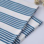 Smooth Striped Cotton Fabric 225gsm Leisure Wear Soft Material Texture
