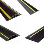 Environmentally Friendly Yellow Black Weather Defender XL Garage Door Threshold