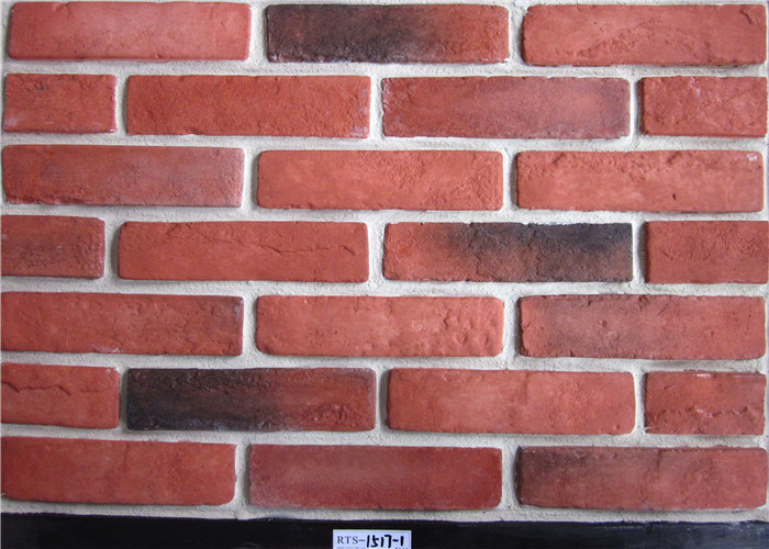 Red Classical Faux Exterior Brick Solid Surface Acid Resistance For Construction