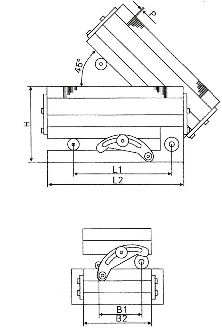 45 Degree 100*175mm Double Tiltable Magnetic Sine Chuck