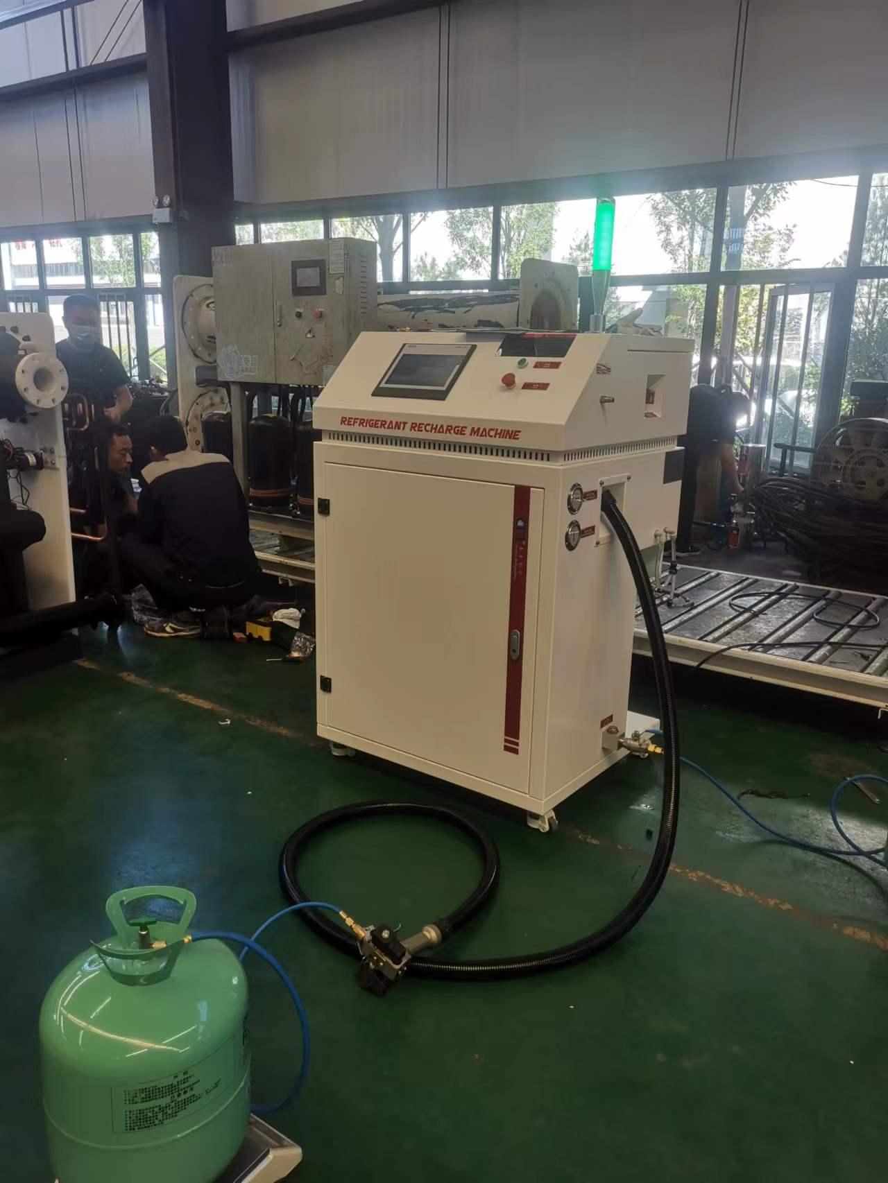 Car Air Condition Refrigerant Charging Equipment Gas Charging Station