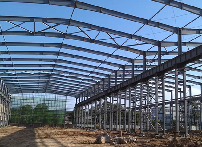 Metal Structure Factory Steel Buildings , Portal Frame Steel Construction Factory