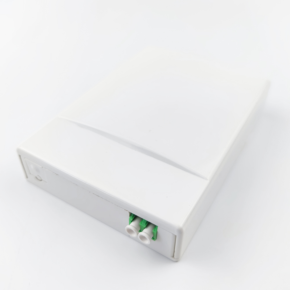 2 Cores LC APC Plastic Fiber Optic Faceplate Socket Panel for FTTH White Time 5 Years