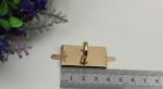 Metal handbag hardware metal clip lock bottom parts with light gold