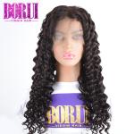 Deep Wave Human Hair Lace Front Wigs Brazilian With Baby Hair Swiss Lace