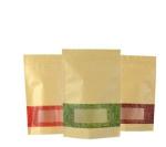 High grade Window kraft stand up zipper pouch/Brown kraft paper bags/Dried food