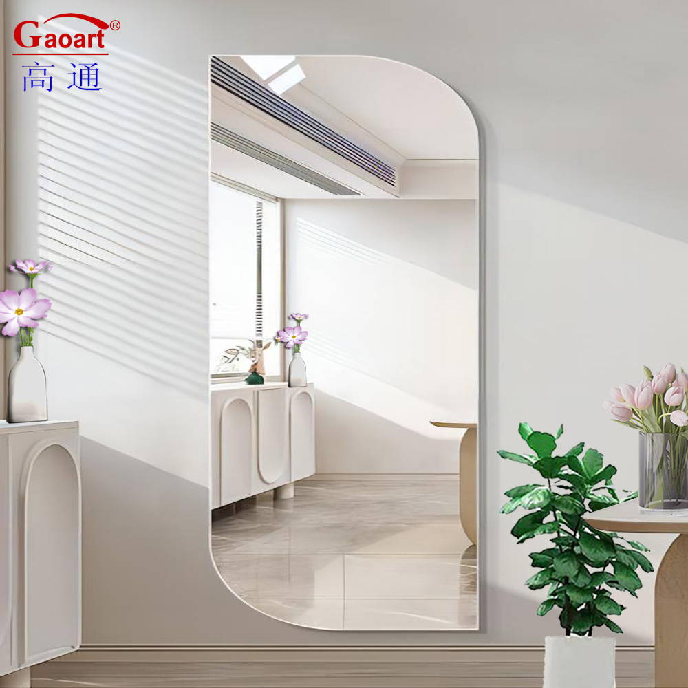 Home Full Body Float Glass Dress Design Length Led Light Beveled Wall Hanging Decoration Mirror