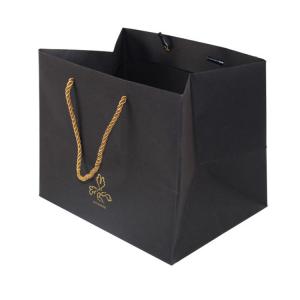 Wholesale CMYK Personalised Black Shopping Takeaway Paper Bags For Food Delivery from china suppliers