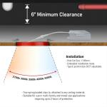 Fire Rated Dimmable LED Downlights 6inch 15w 5cct UL certified For Bathroom