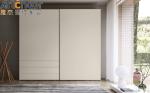 Melamine Finish Plywood Carcase Italian Minimalist Style Sliding Closet Doors