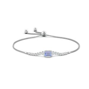 Wholesale Adjustable ANGARA Natural Tanzanite Bracelet for Women Girls 14K White Gold from china suppliers