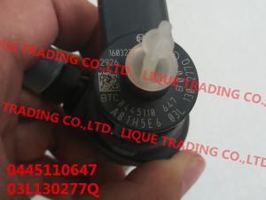 Wholesale BOSCH Genuine and New Common rail injector 0445110647 / 0 445 110 647 for VOLKSWAGEN 03L130277J, 03L130277Q from china suppliers