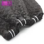 Kinky Straight Brazilian Hair Weave 100 Virgin Machine Double Weft Soft