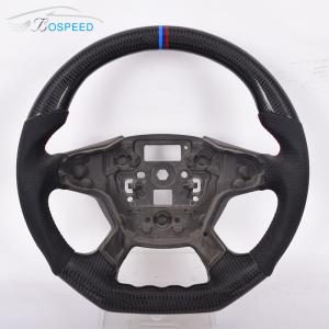 Wholesale Custom Gloss Carbon Fiber Ford Fiesta Steering Wheel Black Perforated Leather from china suppliers
