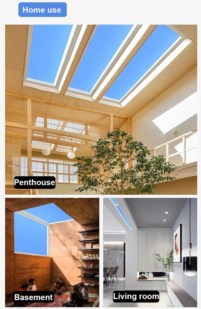 2.4G CCT 2200K-8000K LED Fake Skylight AC 110V-220V Remote Control