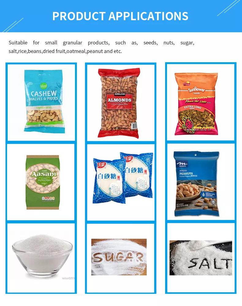Sugar Salt Food Granule Packing Machine 1kg Automatic Multifunctional
