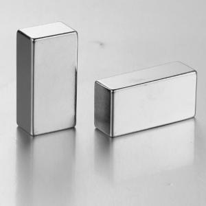 China Block 40X40X20mm N52 Neodymium Permanent Magnets Silver Color on sale