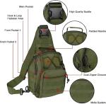 Tactical Shoulder Sling Bag Small Outdoor Chest Pack For Men Traveling, Trekking