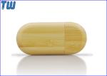 Dog Tag Type USB Pen Drive Bamboo Material Large Printing Area