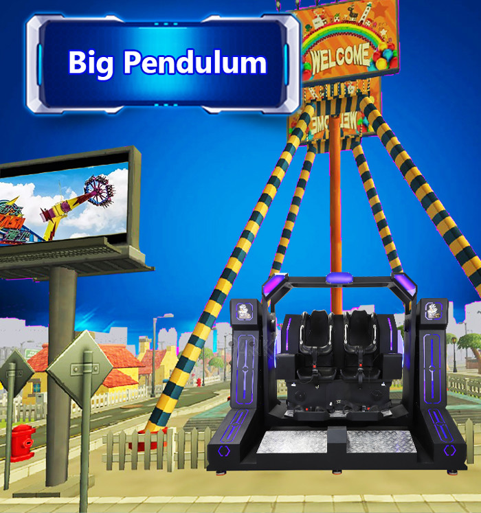 21.5 Inch 9D VR Simulator Big Pendulum Electric Dynamic System With Roller Coaster Ride Safety Seat