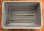 Grey Non Collapsible Plastic Luggage Airport Search Tote Tray For Airport Or