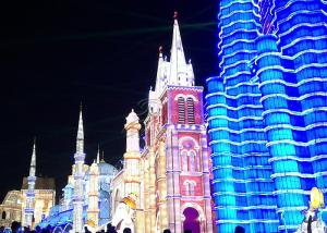 Wholesale True Proportion Modern High Rise Building Lantern Display Festival Longlife from china suppliers