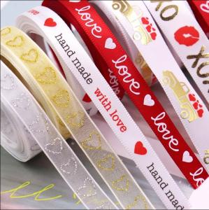 Wholesale Print Christmas Gift Ribbon Decoration Roll Craft Decor Wire Festival Grosgrain With Wire Edged Satin Ribbon from china suppliers