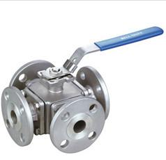 Wholesale 4 Way Flanged Ball Valve CL150 Pressure 1/2&quot; - 3&quot; Size High Performance from china suppliers