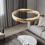 Modern simple living room chandelier light luxury atmosphere bedroom stainless