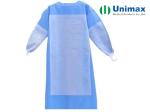Blue Reinforced SMS 45gsm Disposable Surgical Gowns