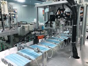 Wholesale 9kw Disposable Face Mask Machine 70pcs/ Min 3 Ply 4 Ply PLC Non Woven Folded from china suppliers