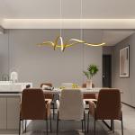 Dining Room Chandelier Fluffy Catkins Linear Italian Pendant Light Decor Luxury