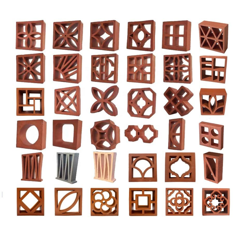 Brick Partition Wall Background m Shape Yellow Color Wind Screen Tiles Terracotta Breeze Blocks Panels