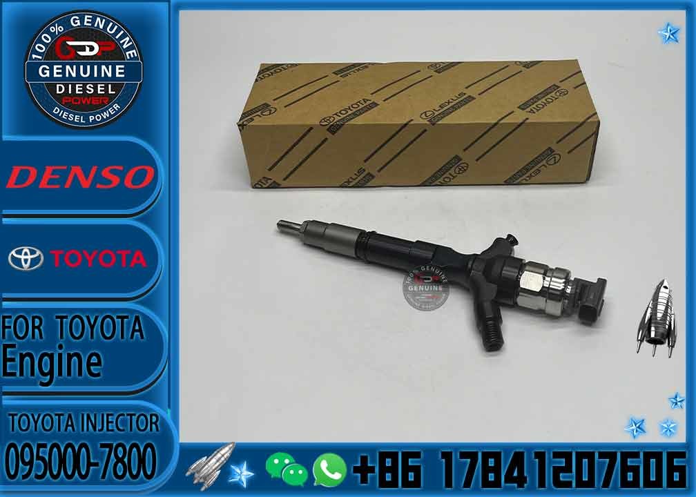 Diesel Fuel Injector Common Rail Injector Assembly 095000-7801 095000-7800 23670-30310 for TOYOTA Hiace 2KD-FTV Euro IV