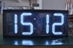 Outdoor 12 Inches Amber LED Time and Temperature Signs Brightness 5000/m2 8000cd