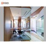 Decorative Wooden Office Partitions Movable Aluminium Sliding Single Glazing