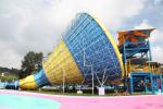 Colorful Outside Fiberglass Adult Water Slide 14.6m Platform Height In Themed