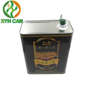 Wholesale Tin Cans for 5L Olive Oil Rectangle Tin Cans Food Grade Custom Logo ROHS Certification from china suppliers