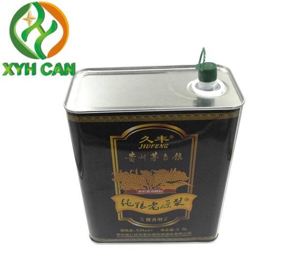 Tin Cans for 5L Olive Oil Rectangle Tin Cans Food Grade Custom Logo ROHS
